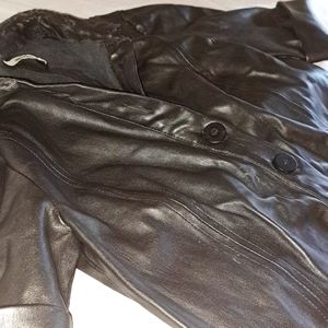 Black ZARA faux leather Mini Dress